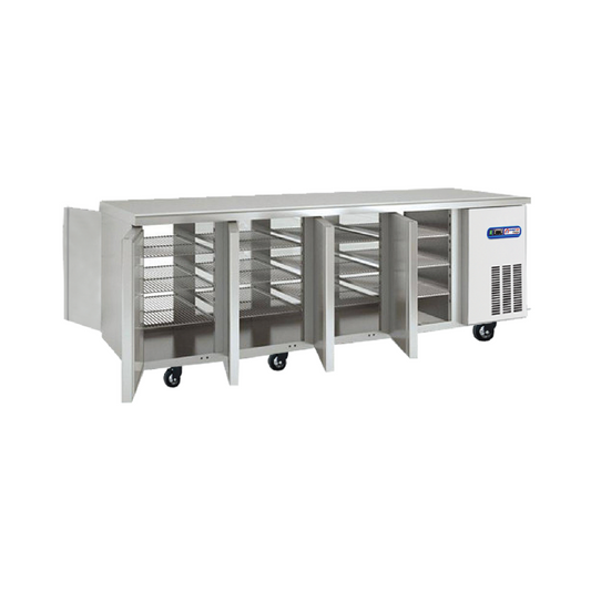 Table Réfrigérée Traversante 4x2 portes profondeur 800 EUROTEC Pro