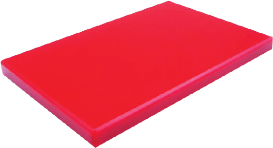 Plaque de découpe polyéthylène rouge prof.600 - épaisseur 25 mm